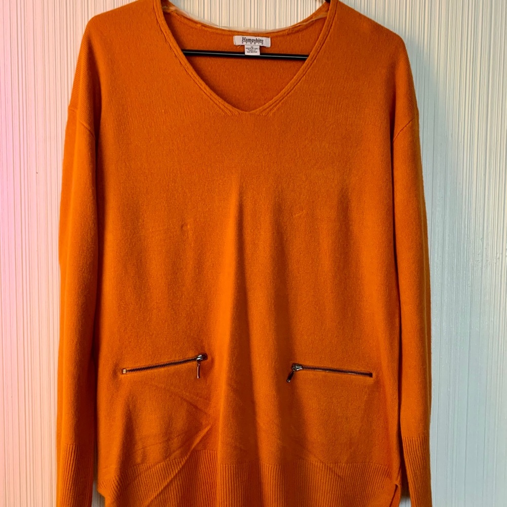 Oversized Orange Pullover Cardigan